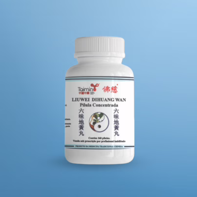 Suplemento Liu Wei Dihuang Wan Taimin, fórmula de fitoterapia chinesa para equilíbrio da saúde, disponível online, liu wei di huang wan.