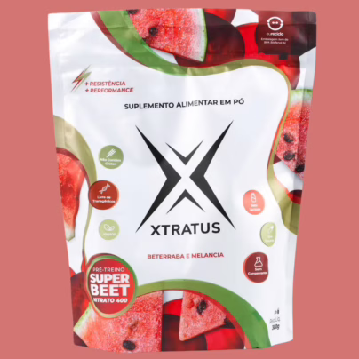 Nitrato 400 Super Beet XTRATUS com 300g em pote vermelho e preto