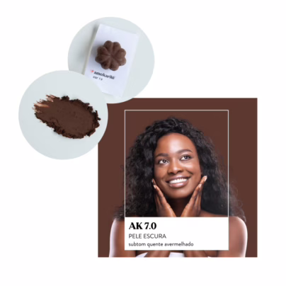 Base Solida 3 em 1 Amokarite TONALIDADE:AK 7.0 - AMOKARITE