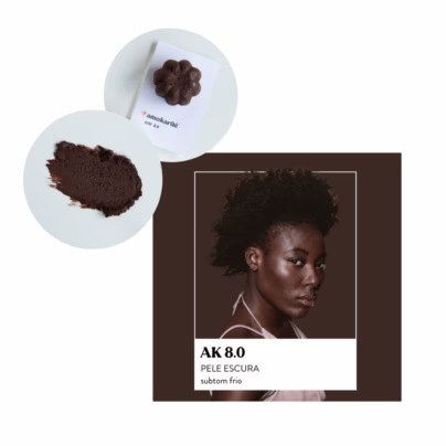 Base Solida 3 em 1 Amokarite TONALIDADE:AK 8.0 - AMOKARITE