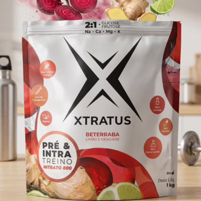 Pré-treino XTRATUS Beterraba, Limão, Gengibre 1Kg