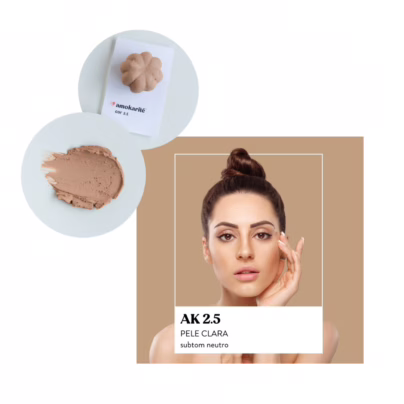 Base Solida 3 em 1 Amokarite TONALIDADE:AK 2.5 - AMOKARITE